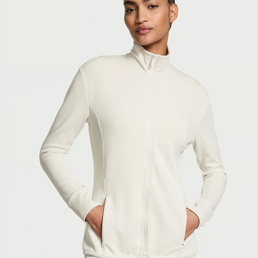 NWT VSX By Victoria's Secret Cream Full-Zip Women's Jacket